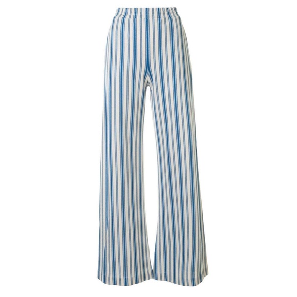 JIL SANDER+ Striped Cotton Wide Leg Pants Trousers Size XS - Picture 5 of 5